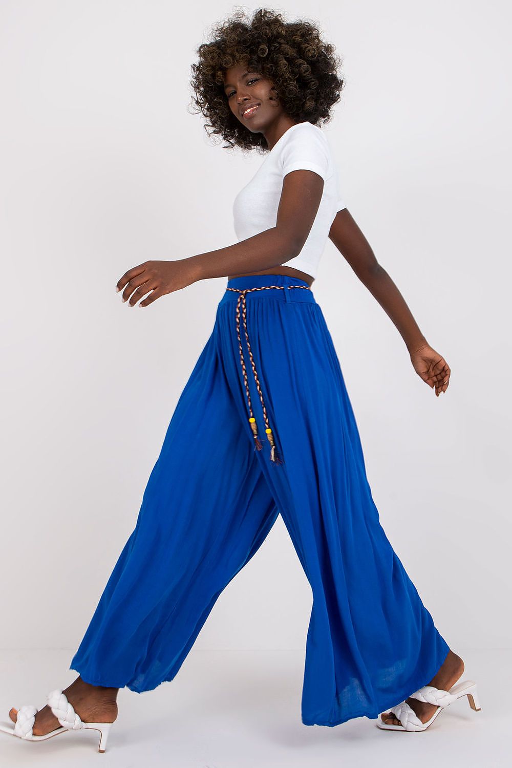 Damebukser Och Bella til dame fra MS StyleHaven, laget av Viskose, farge Blå, størrelse s, med strapless ermer