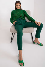 Damebukser med høy midje til dame fra MS StyleHaven, størrelse S, med long, bukselengde long, kjolelengde maxi, kjolestil gown; sheath