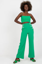 Chic High-Midje Bukser til dame fra MS StyleHaven, størrelse XXL, med short, bukselengde long, kjolelengde mini, kjolestil wrap; a-line