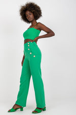 Chic High-Midje Bukser til dame fra MS StyleHaven, størrelse s, med short, bukselengde long, kjolelengde mini, kjolestil wrap; a-line