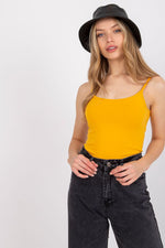 Topp BFG til dame fra MS StyleHaven, laget av Bomull, farge Oransje, størrelse S, med sleeveless ermer, perfekt til casual; dress