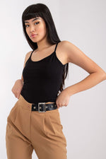 Topp BFG til dame fra MS StyleHaven, laget av Bomull, farge Svart, størrelse M, med sleeveless ermer, perfekt til casual; dress