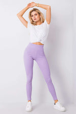Lange leggings BFG til dame fra MS StyleHaven, laget av Bomull; Elastan-1, farge Blå, størrelse S, med long; 3-4 ermer, perfekt til casual; dress