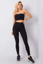 Lange leggings BFG til dame fra MS StyleHaven, laget av Bomull; Elastan-1, farge Svart, størrelse S, med long; 3-4 ermer, perfekt til casual; dress