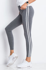Lange leggings BFG til dame fra MS StyleHaven, laget av Bomull; Elastan-1, farge Grå 2, størrelse S, med sleeveless ermer, perfekt til casual; dress