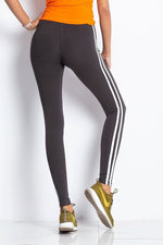 Lange leggings BFG til dame fra MS StyleHaven, laget av Bomull; Elastan-1, farge Grå, størrelse M, med sleeveless ermer, perfekt til casual; dress