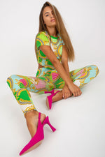 Sommersett, T-skjorte og Leggings til dame fra MS StyleHaven, størrelse XL, med long, bukselengde long, kjolelengde maxi, kjolestil gown; sheath