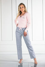 Pyjamas Momenti Per Me til dame fra MS StyleHaven, laget av Bomull, farge Rosa, størrelse s, med short ermer, perfekt til casual; dress