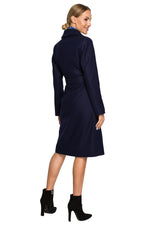 Frakk Moe til dame fra MS StyleHaven, laget av polyester; Elastan-1, farge Marineblå, størrelse s, med short ermer, perfekt til dress
