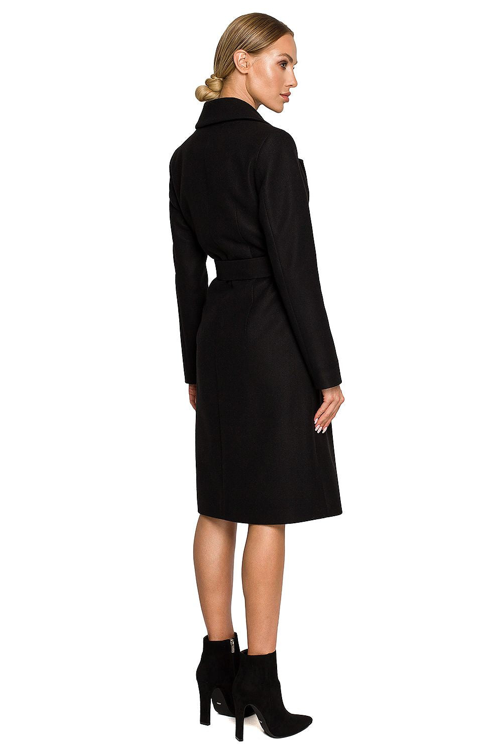 Frakk Moe til dame fra MS StyleHaven, laget av polyester; Elastan-1, farge Marineblå, størrelse XL, med short ermer, perfekt til dress
