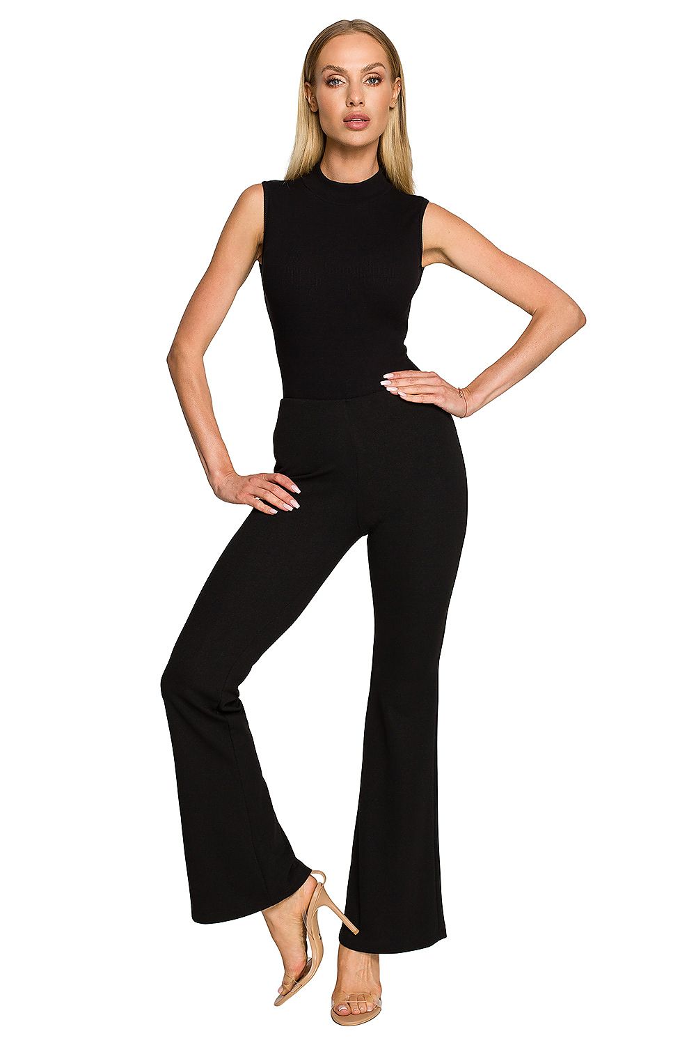 Damebukse - Moe til dame fra MS StyleHaven, laget av polyester; Elastan-1, farge Svart, størrelse s, med short ermer, bukselengde long, perfekt til dress