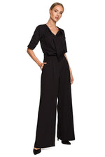 Jumpsuit - Moe til dame fra MS StyleHaven, laget av polyester, farge Grønn 2, størrelse M, med short ermer, perfekt til dress