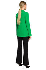 Klassiske Blazer - Moe til dame fra MS StyleHaven, laget av polyester, farge Grønn, størrelse L, med long ermer, perfekt til dress