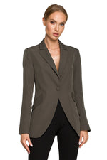 Klassiske Blazer - Moe til dame fra MS StyleHaven, laget av polyester, farge Grønn, størrelse XL, med long ermer, perfekt til dress