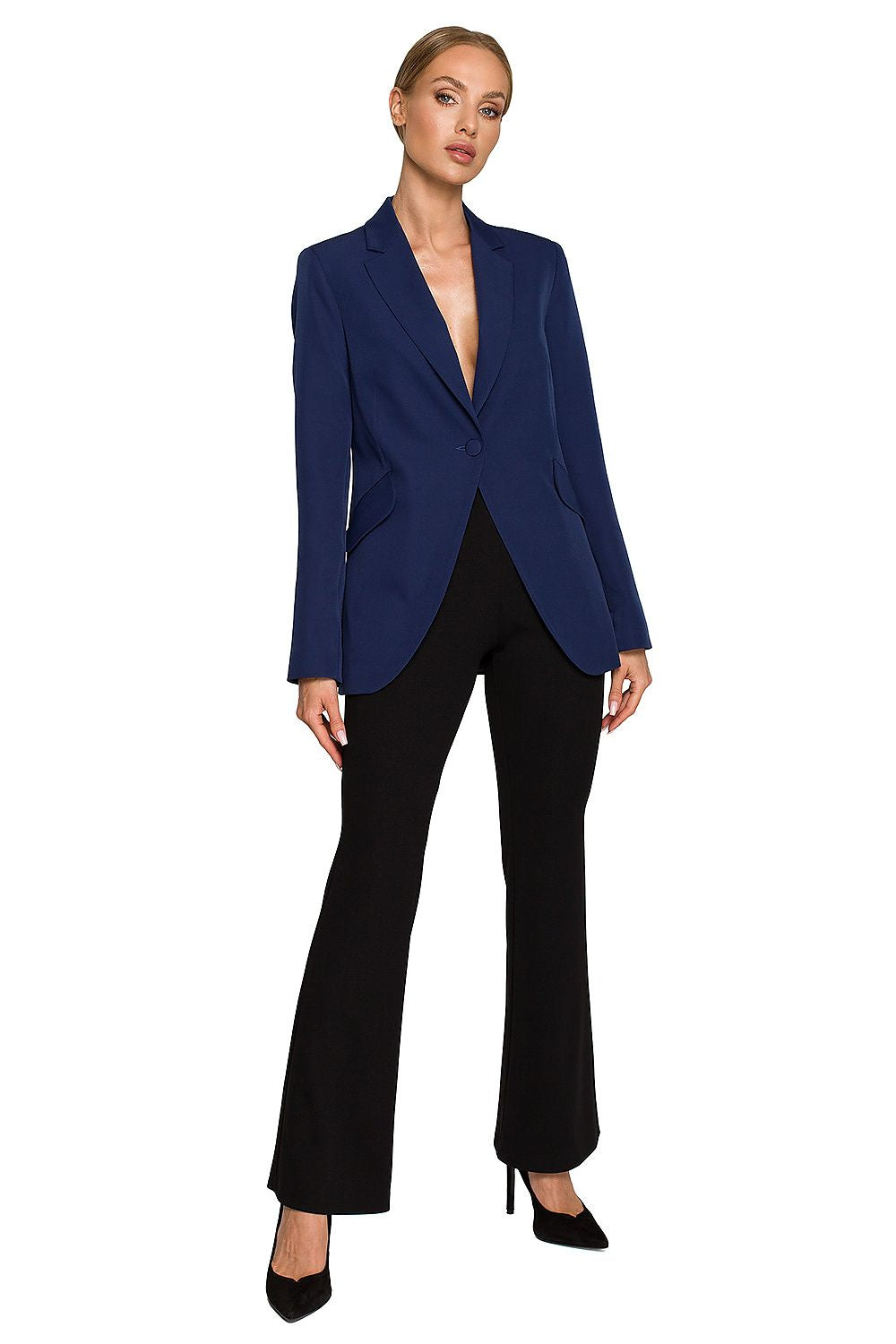 Klassiske Blazer - Moe til dame fra MS StyleHaven, laget av polyester, farge Grønn 2, størrelse L, med long ermer, perfekt til dress