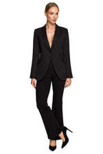 Klassiske Blazer - Moe til dame fra MS StyleHaven, laget av polyester, farge Marineblå, størrelse s, med long ermer, perfekt til dress