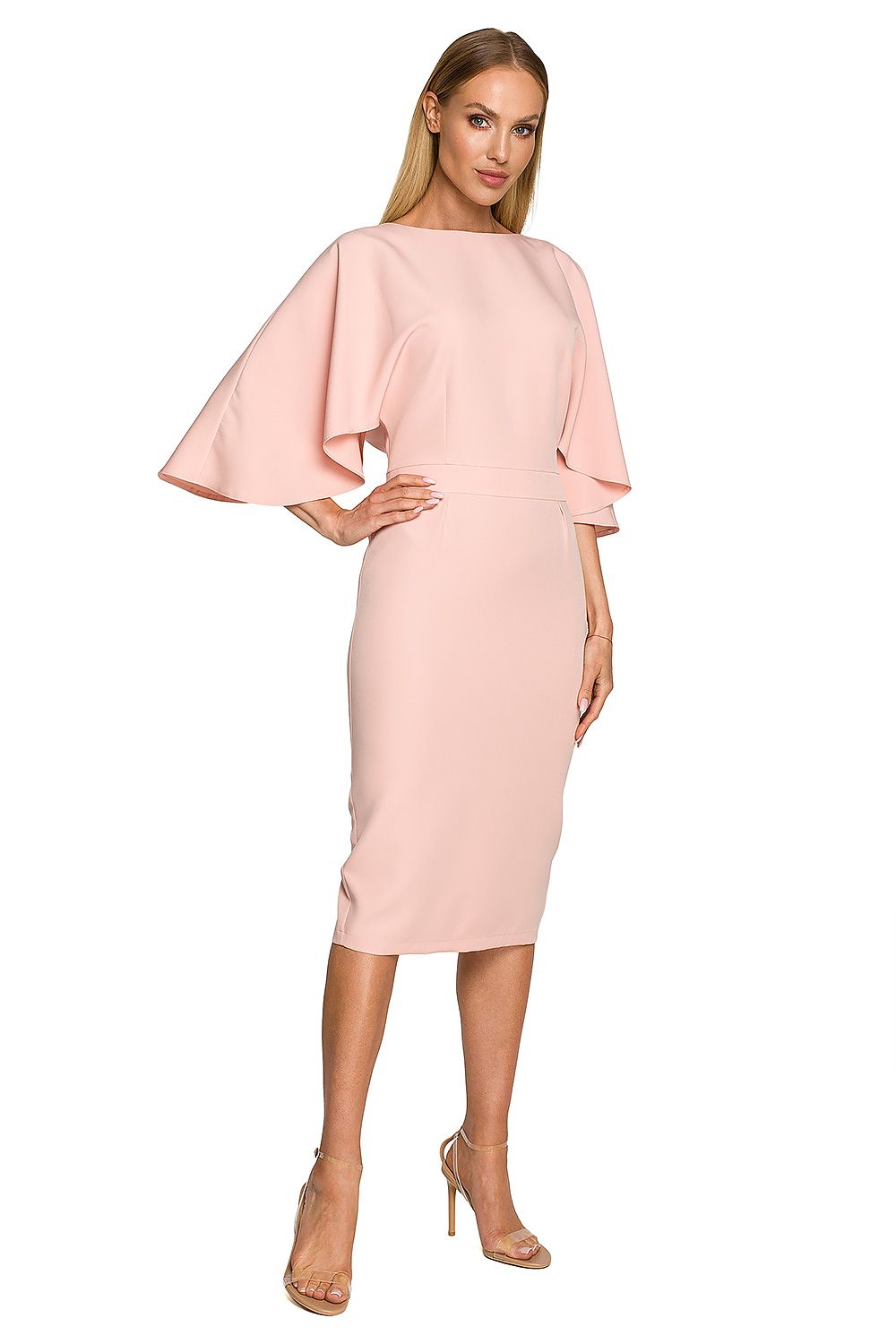 Cocktailkjole Moe til dame fra MS StyleHaven, laget av polyester, farge Grønn, størrelse L, med long ermer, perfekt til dress
