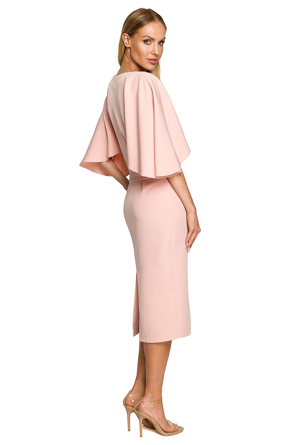 Cocktailkjole Moe til dame fra MS StyleHaven, laget av polyester, farge Grønn, størrelse XL, med long ermer, perfekt til dress