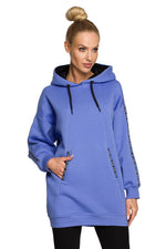 Lang Genser - Moe til dame fra MS StyleHaven, laget av Bomull; polyester, farge Fiolett, størrelse s, med long ermer, perfekt til dress