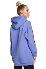 Lang Genser - Moe til dame fra MS StyleHaven, laget av Bomull; polyester, farge Fiolett, størrelse L, med long ermer, perfekt til dress