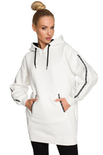 Lang Genser - Moe til dame fra MS StyleHaven, laget av Bomull; polyester, farge Fiolett, størrelse XL, med long ermer, perfekt til dress