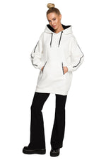 Lang Genser - Moe til dame fra MS StyleHaven, laget av Bomull; polyester, farge Fiolett, størrelse XXL, med long ermer, perfekt til dress