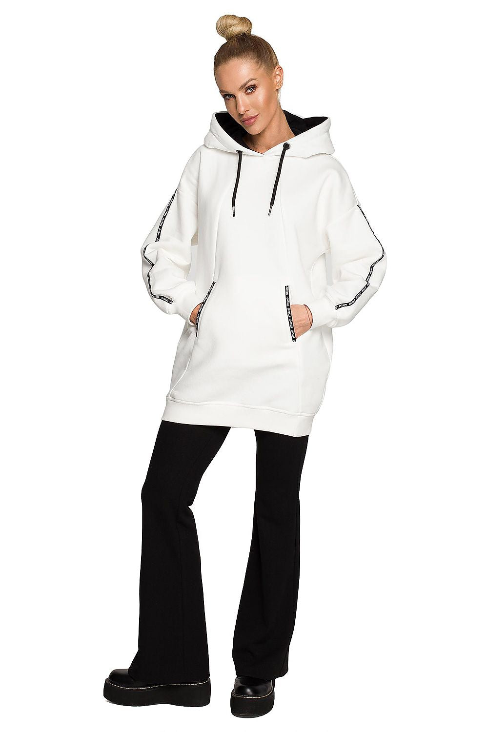 Lang Genser - Moe til dame fra MS StyleHaven, laget av Bomull; polyester, farge Fiolett, størrelse XXL, med long ermer, perfekt til dress