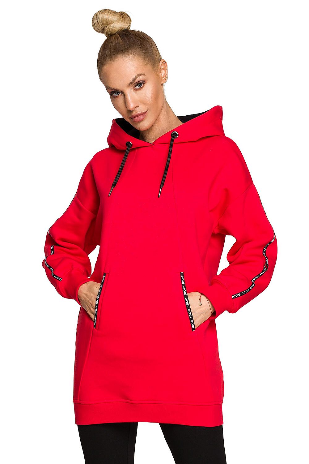 Lang Genser - Moe til dame fra MS StyleHaven, laget av Bomull; polyester, farge beige, størrelse M, med long ermer, perfekt til dress