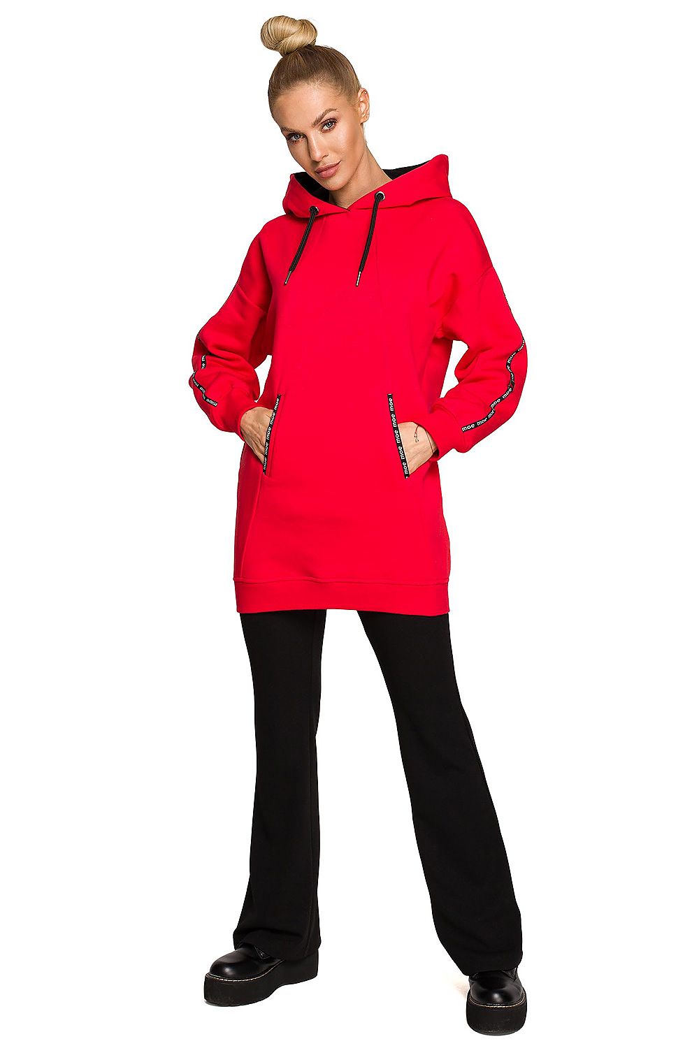 Lang Genser - Moe til dame fra MS StyleHaven, laget av Bomull; polyester, farge beige, størrelse L, med long ermer, perfekt til dress