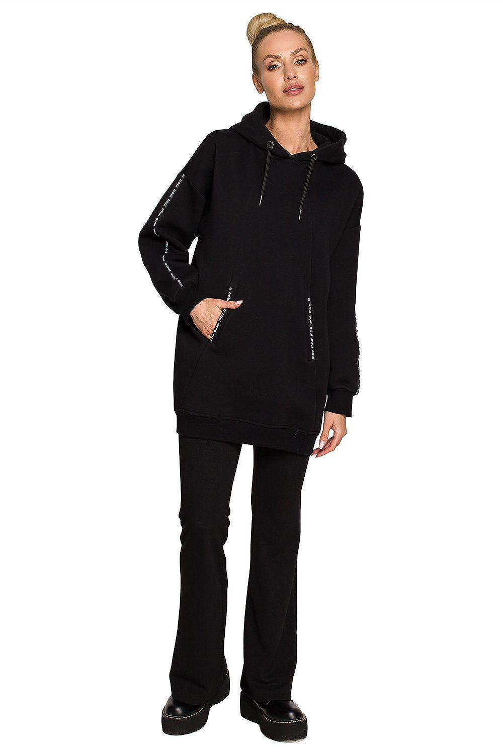 Lang Genser - Moe til dame fra MS StyleHaven, laget av Bomull; polyester, farge Rød, størrelse s, med long ermer, perfekt til dress