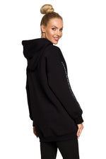 Lang Genser - Moe til dame fra MS StyleHaven, laget av Bomull; polyester, farge Rød, størrelse M, med long ermer, perfekt til dress