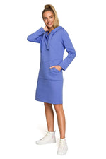 Dagkjole Moe til dame fra MS StyleHaven, laget av Bomull, farge Fiolett, størrelse s, med short ermer, midi lengde, kjolestil sweater, perfekt til dress