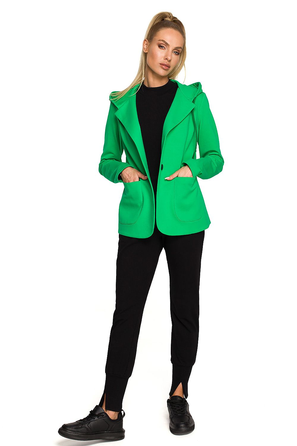 Hette Jakke - Moe til dame fra MS StyleHaven, laget av Bomull, farge Grønn, størrelse M, med long ermer, perfekt til dress