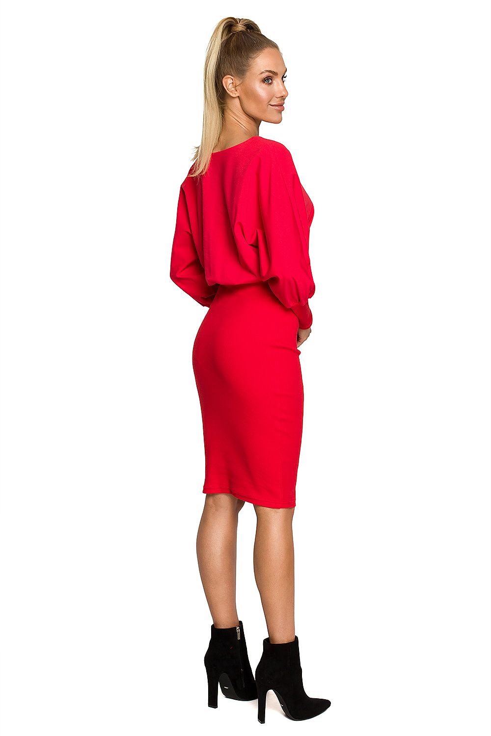 Bomull Dagkjole Moe til dame fra MS StyleHaven, laget av Bomull; Elastan-1, farge Marineblå, størrelse s, med long ermer, perfekt til casual; dress