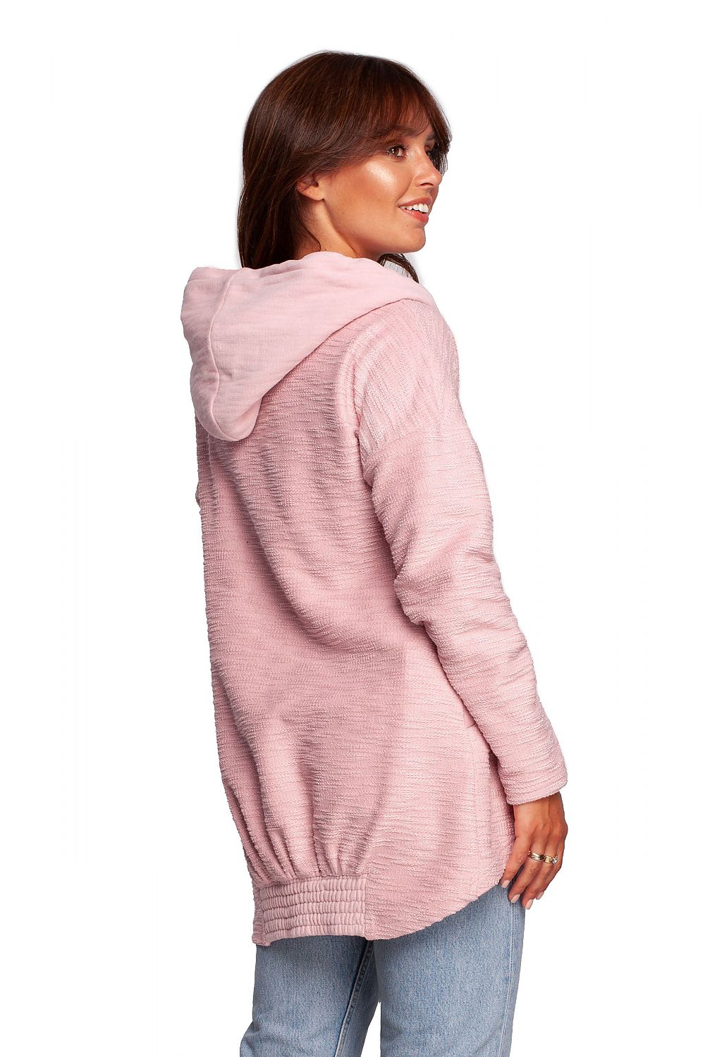 BeWear Warm Sweatshirt-Tunika med hette og krage til dame fra MS StyleHaven, laget av Bomull; polyester, farge Grønn, størrelse XL, med short ermer, perfekt til dress