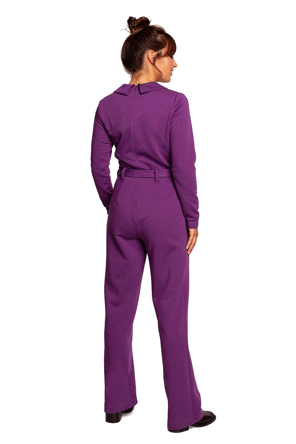 Jumbsuit dress - BeWear til dame fra MS StyleHaven, laget av Bomull; polyester, farge Fiolett, størrelse M, med long ermer, perfekt til dress