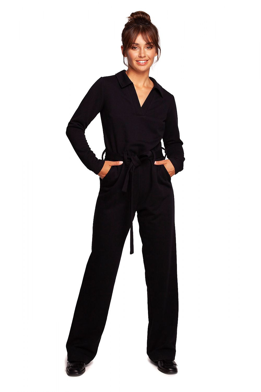 Jumbsuit dress - BeWear til dame fra MS StyleHaven, laget av Bomull; polyester, farge Grønn, størrelse M, med long ermer, perfekt til dress