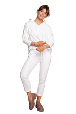 Zip Effect – strukturstrikkede joggebukser med edgy detaljer - BeWear til dame fra MS StyleHaven, laget av Bomull; polyester, farge Rosa, størrelse XXL, med long ermer, perfekt til dress