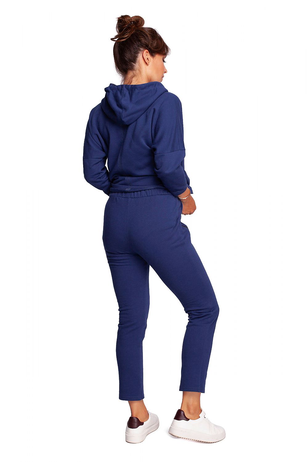 Zip Effect – strukturstrikkede joggebukser med edgy detaljer - BeWear til dame fra MS StyleHaven, laget av Bomull; polyester, farge Grønn, størrelse XL, med long ermer, perfekt til dress