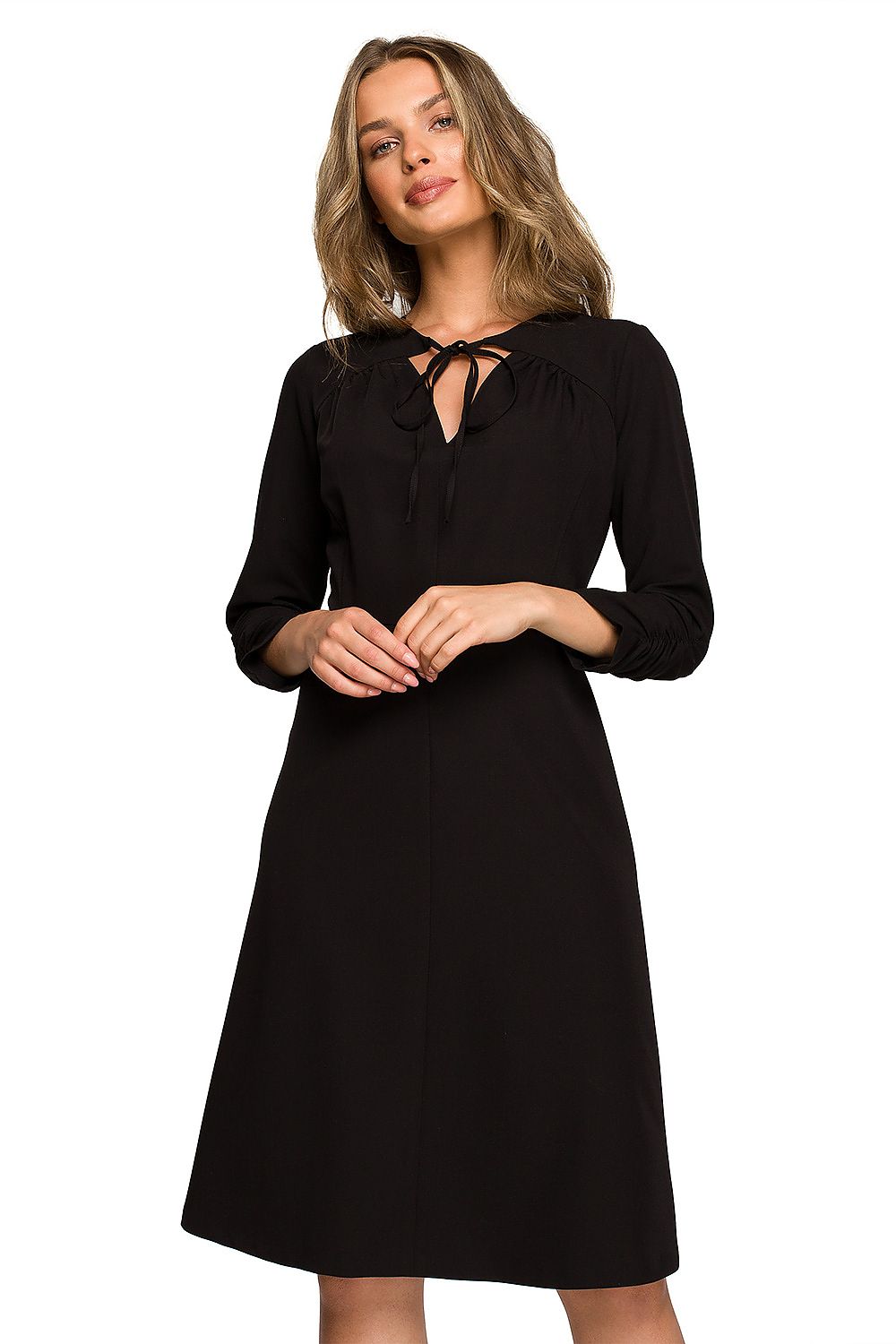 Dagkjole Stylove til dame fra MS StyleHaven, laget av polyester; Viskose; Elastan-1, farge Grønn, størrelse XL, med lang ermer, perfekt til dress