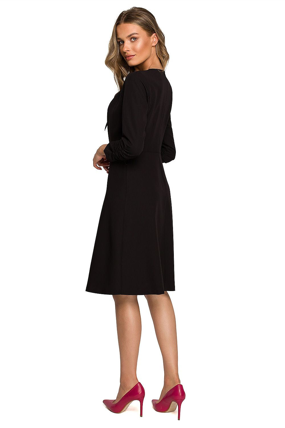 Dagkjole Stylove til dame fra MS StyleHaven, laget av polyester; Viskose; Elastan-1, farge Fiolett, størrelse s, med lang ermer, perfekt til dress