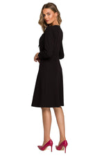 Dagkjole Stylove til dame fra MS StyleHaven, laget av polyester; Viskose; Elastan-1, farge Fiolett, størrelse s, med lang ermer, perfekt til dress