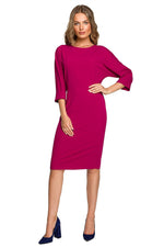 Dagkjole Stylove til dame fra MS StyleHaven, laget av polyester; Viskose; Elastan-1, farge Grønn, størrelse L, med lang ermer, perfekt til dress