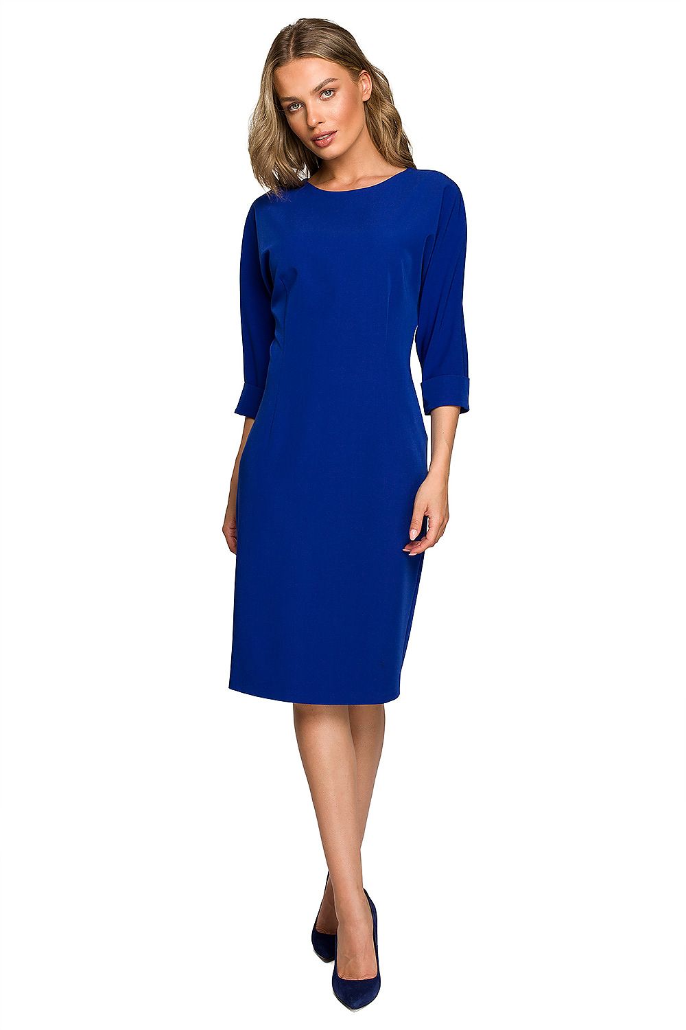 Dagkjole Stylove til dame fra MS StyleHaven, laget av polyester; Viskose; Elastan-1, farge Fiolett, størrelse M, med lang ermer, perfekt til dress