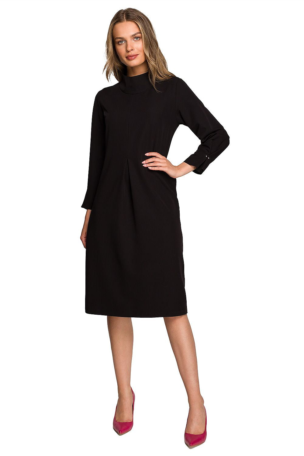 Dagkjole Stylove til dame fra MS StyleHaven, laget av polyester; Viskose; Elastan-1, farge Grønn, størrelse XXL, med 3-4; long ermer, perfekt til dress