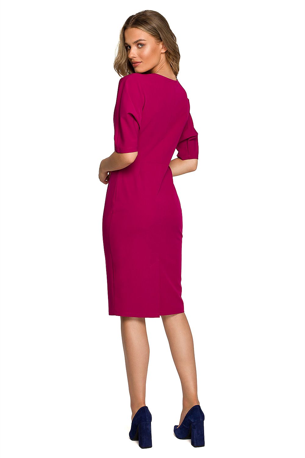 Dagkjole Stylove til dame fra MS StyleHaven, laget av polyester; Viskose; Elastan, farge Grønn, størrelse XL, med short ermer, perfekt til dress