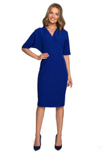 Dagkjole Stylove til dame fra MS StyleHaven, laget av polyester; Viskose; Elastan, farge Fiolett, størrelse M, med short ermer, perfekt til dress