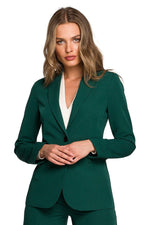 Jakke Stylove til dame fra MS StyleHaven, laget av polyester; Viskose; Elastan-1, farge Grønn, størrelse s, med long ermer, perfekt til dress