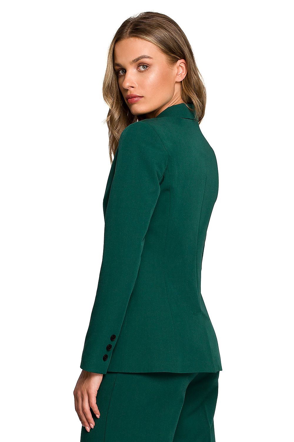 Jakke Stylove til dame fra MS StyleHaven, laget av polyester; Viskose; Elastan-1, farge Grønn, størrelse L, med long ermer, perfekt til dress