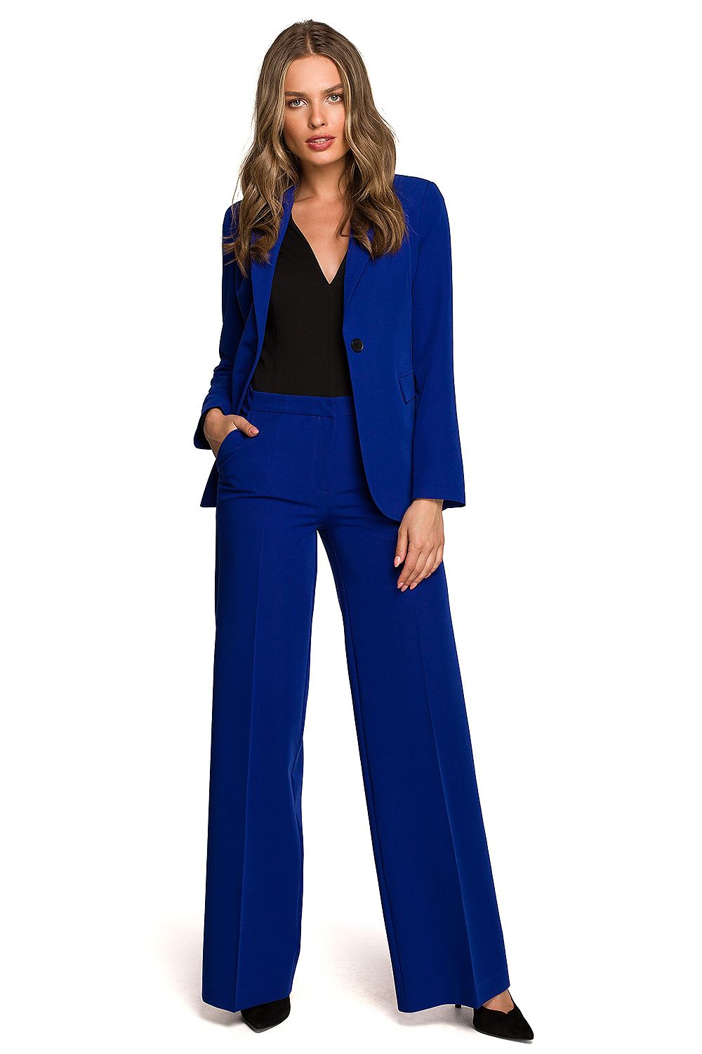 Jakke Stylove til dame fra MS StyleHaven, laget av polyester; Viskose; Elastan-1, farge Svart, størrelse s, med long ermer, perfekt til dress